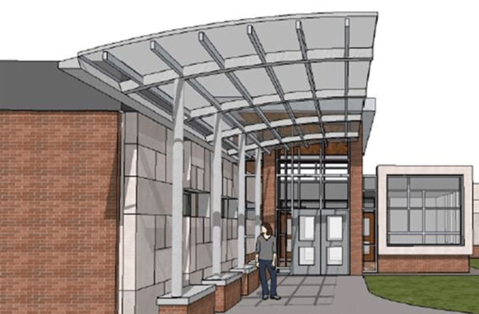 Carol Stream-58541d-13x35-Entrance Canopy-Education